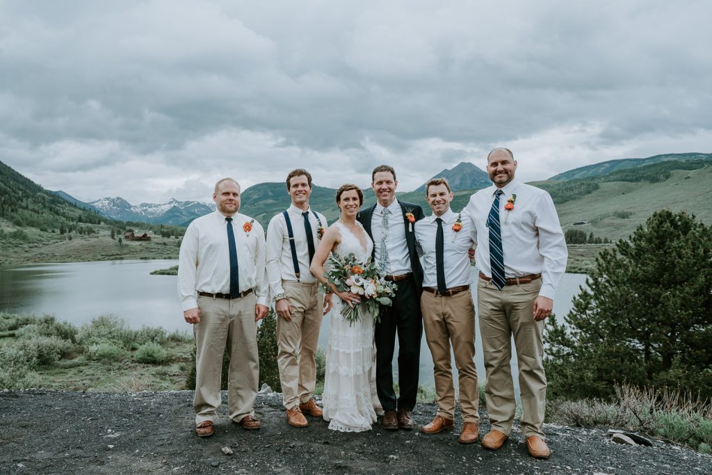 Colorado Wedding Photography, Intimate Wedding, Colorado elopement photography, crested butte wedding, groomsmen