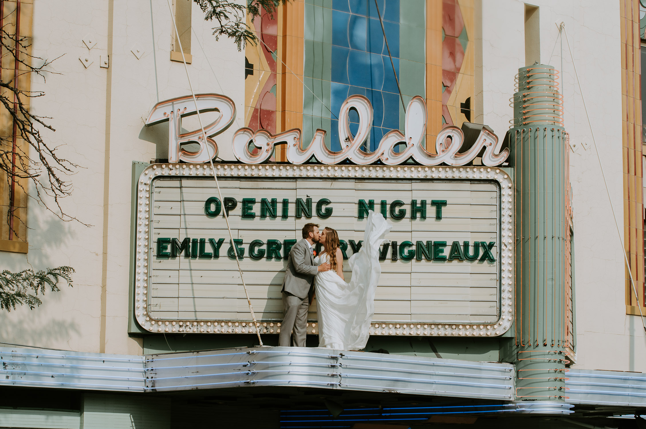 Boulder Wedding Photography, Boulder Theater, Colorado, Elopement