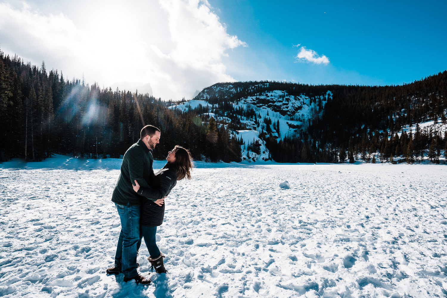 Rocky Mountain National Park Winter Engagement