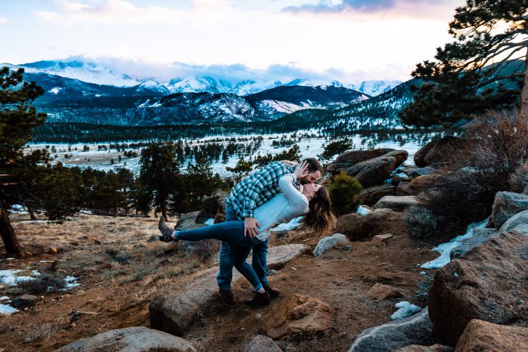 Rocky Mountain Winter Engagement