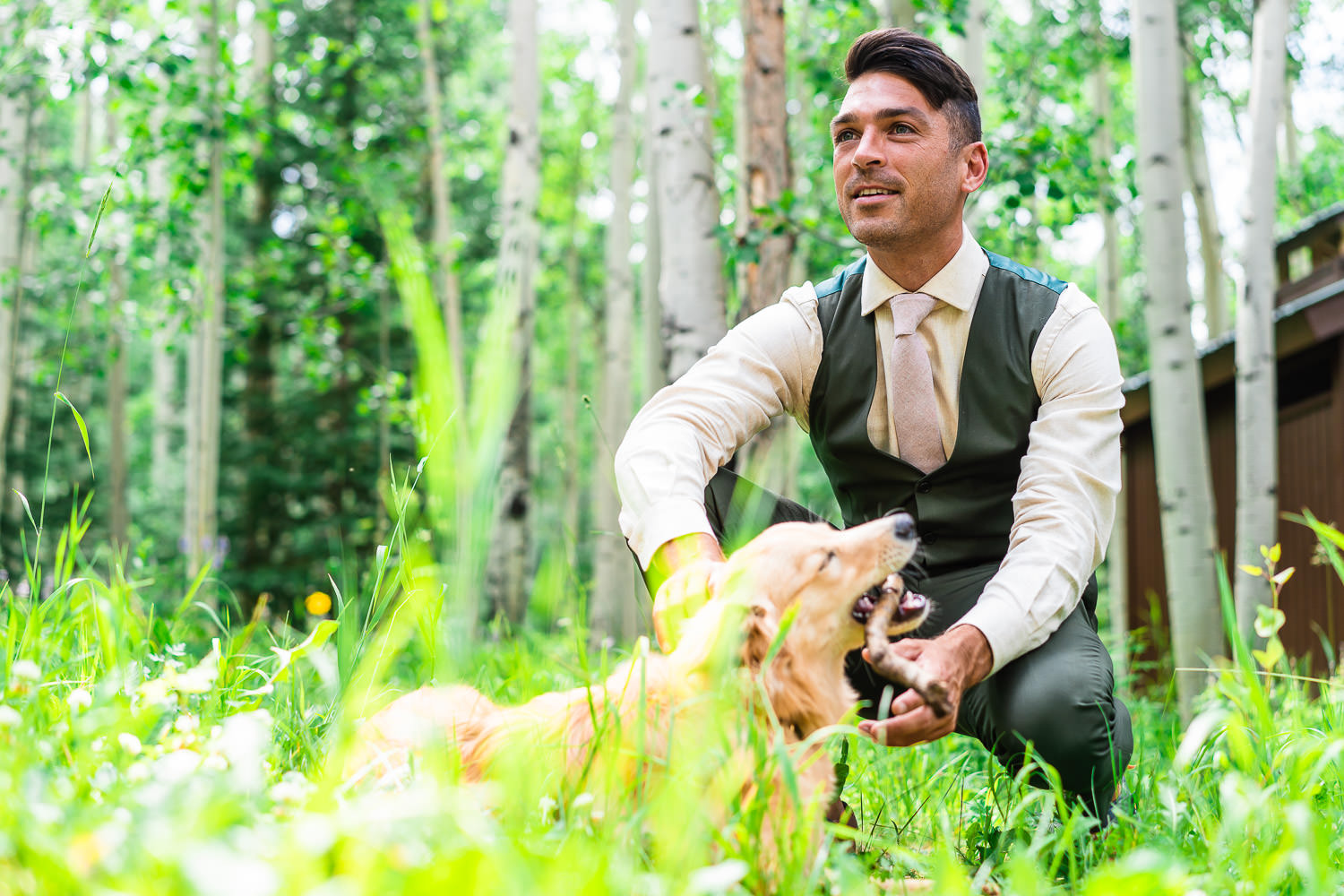 Groom with Dog Of Honor