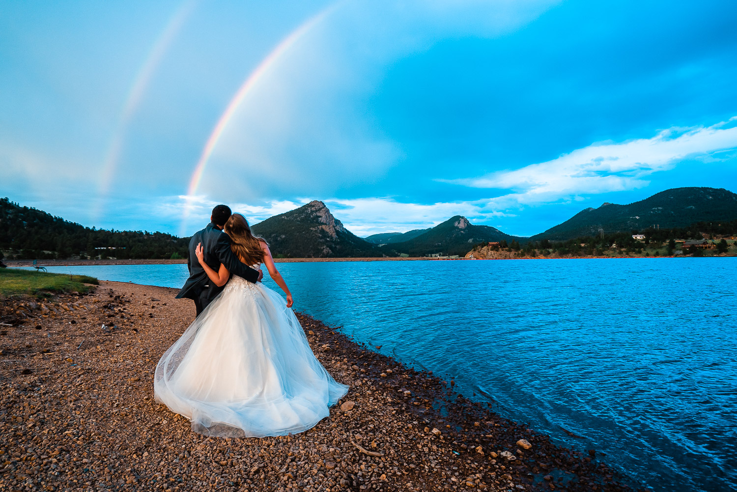 Newlyweds at Lake Estes