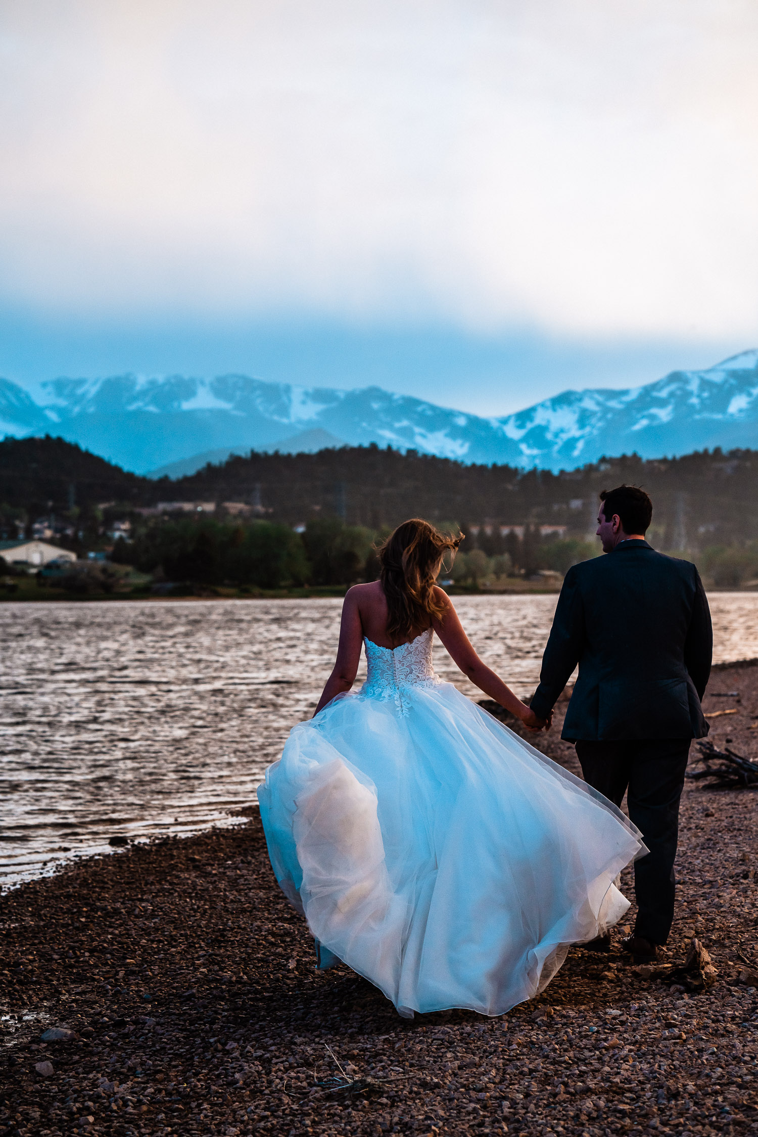 Newlyweds at Lake Estes