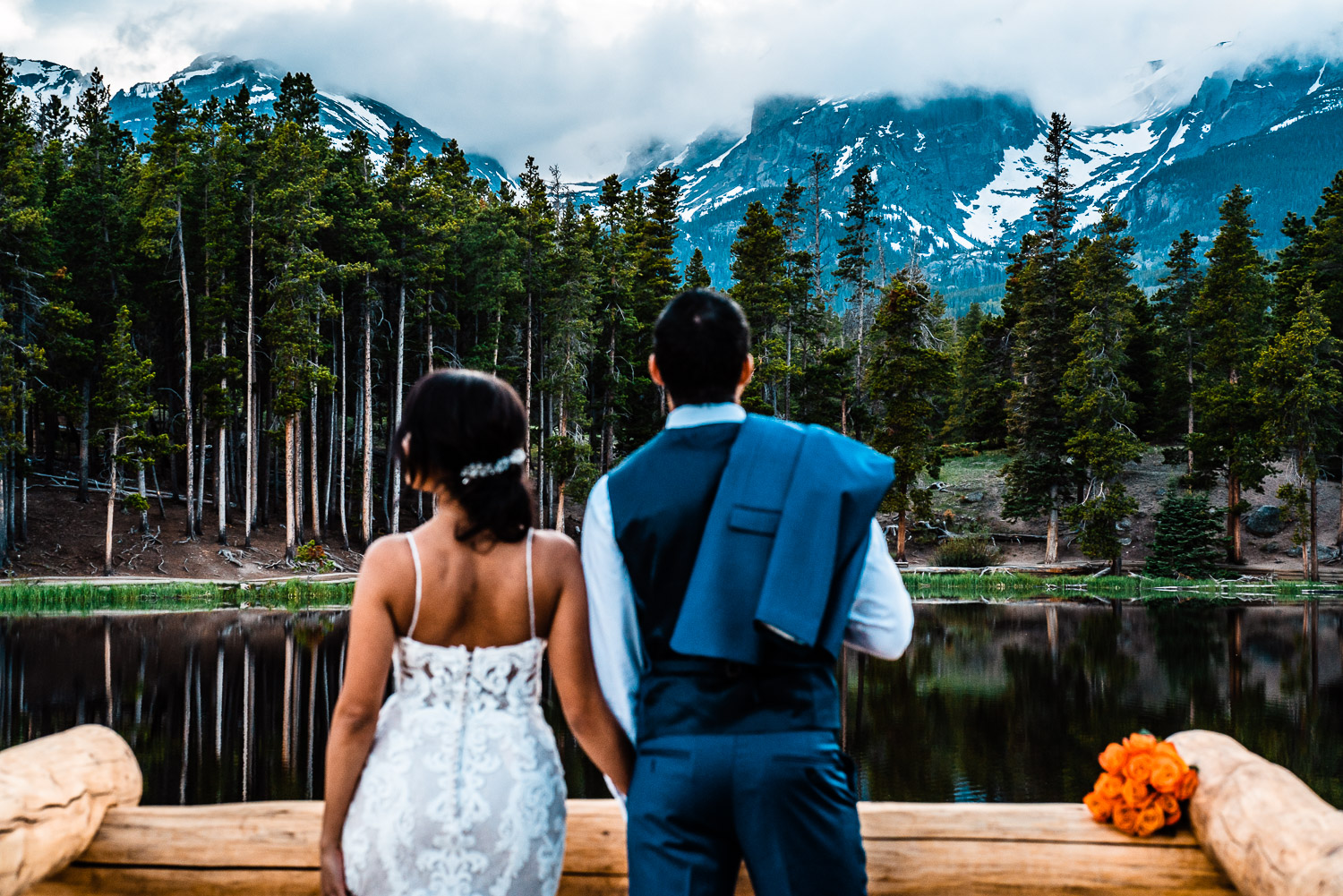 Newlyweds at Sprague Lake