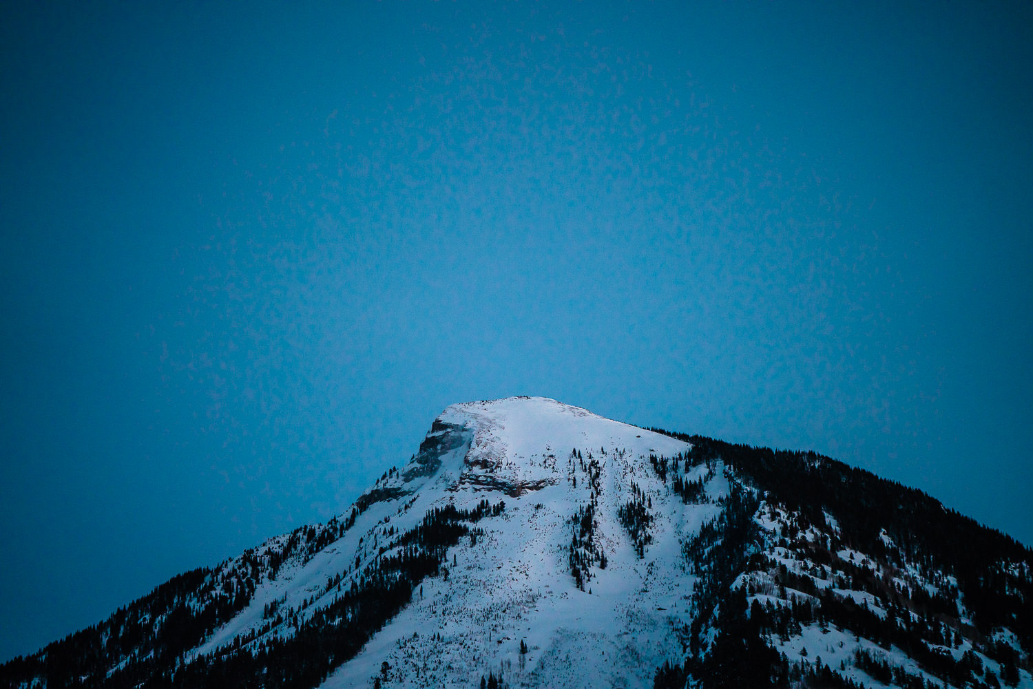 snow capped mountain top