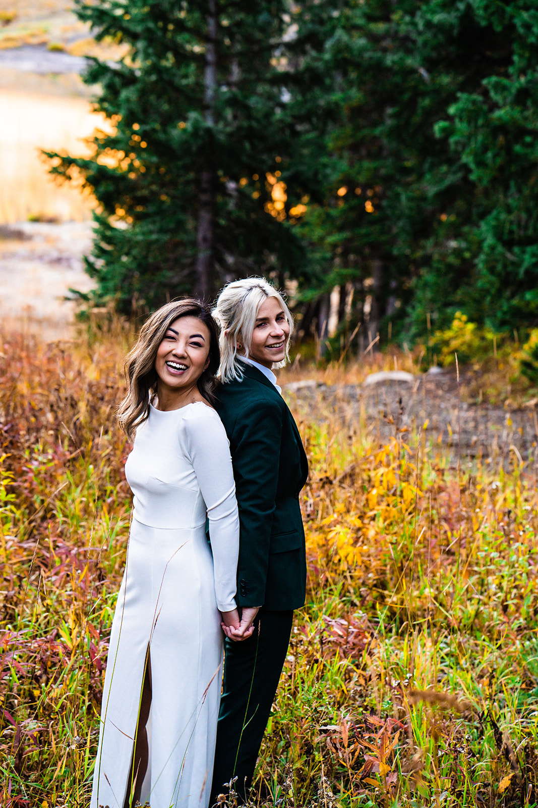 Elopement at Crested Butte in Colorado with Bridal portraits