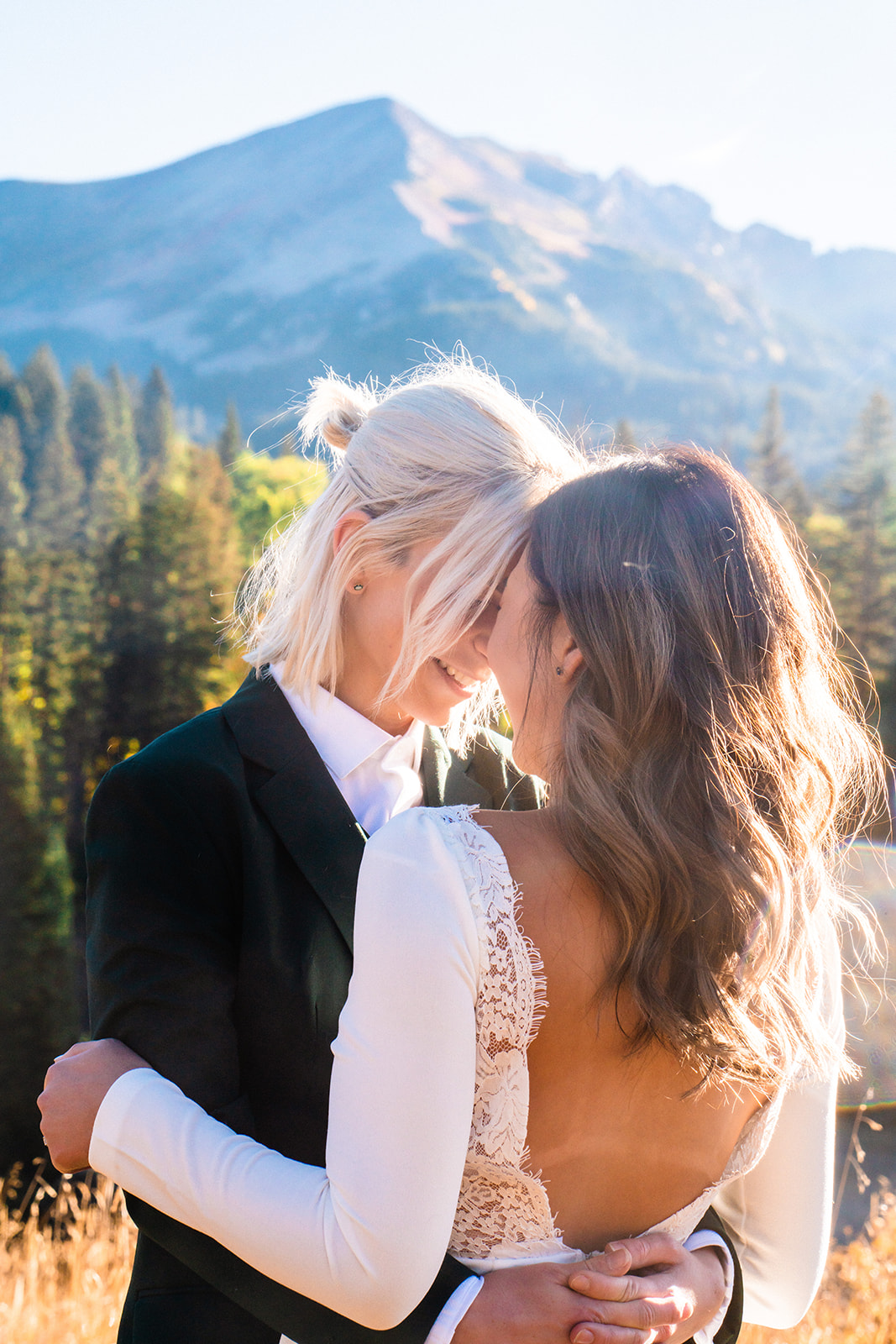 Lesbian Bridal Portraits at Crested Butte in Colorado