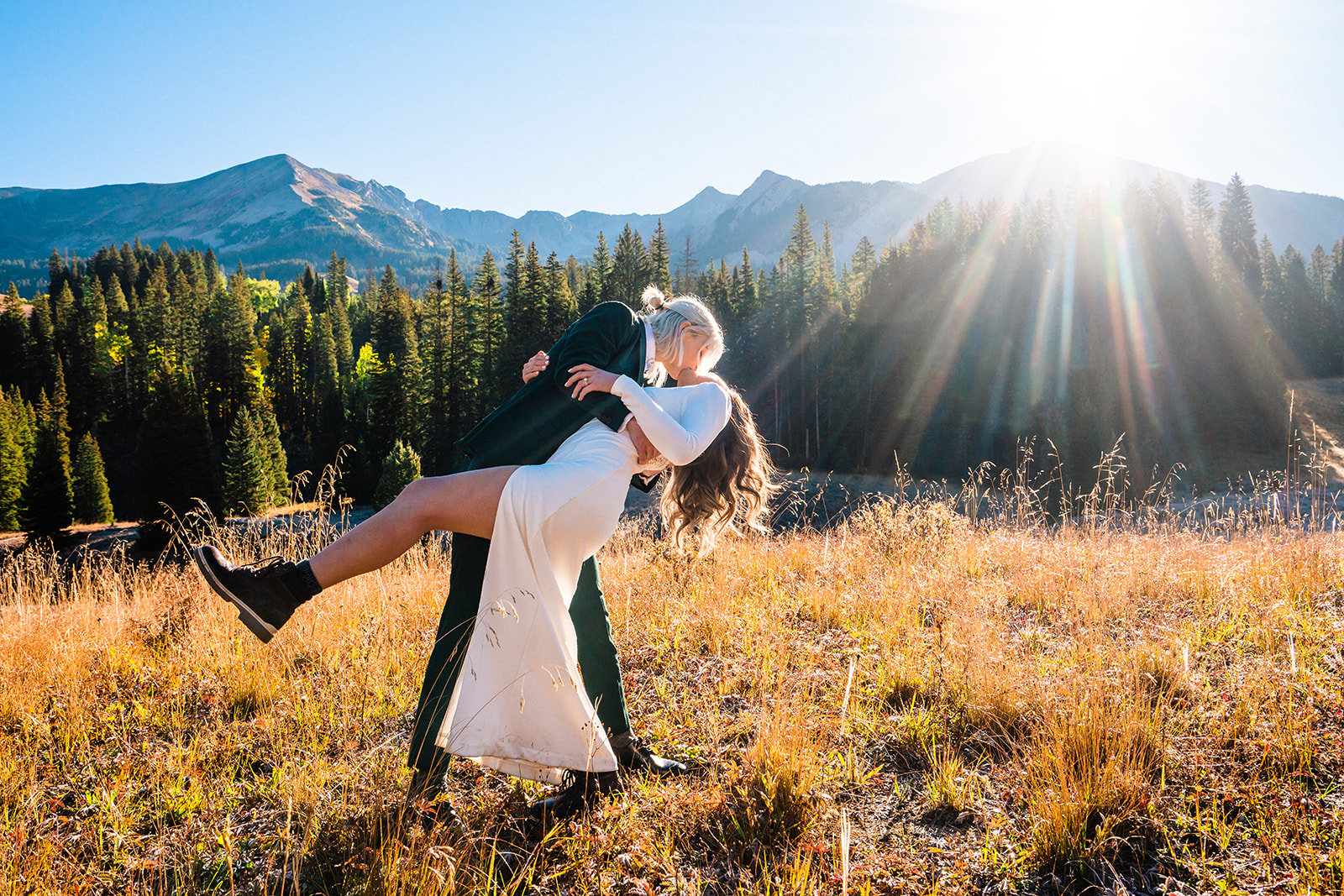 A beautiful lesbian elopement day at Crested Butte in Colorado