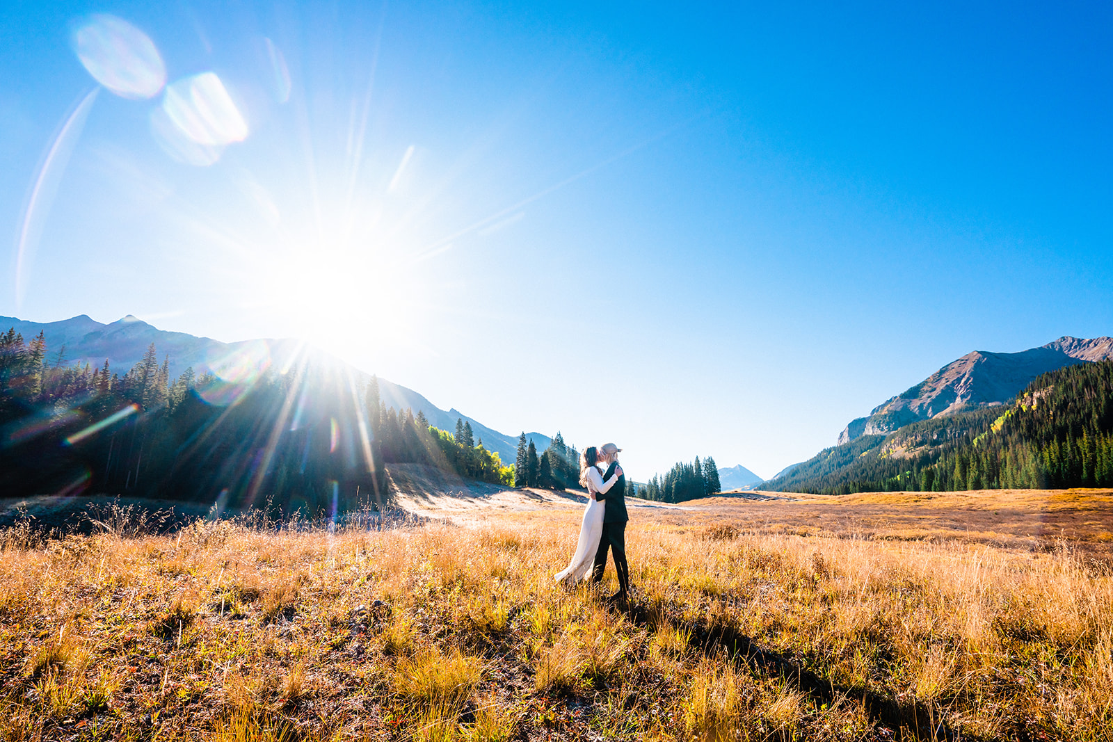 Adventurous Lesbian Elopement at Crested Butte in the mountains