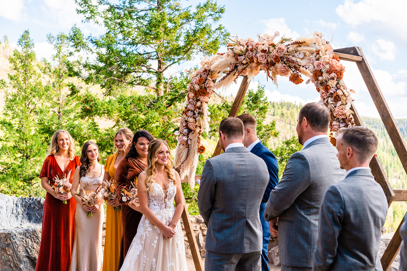 Intimate Outdoor Wedding Ceremony for a Colorado Micro Wedding