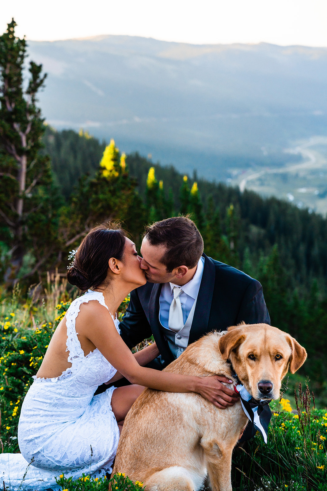 Intimate Colorado elopement with furry friends