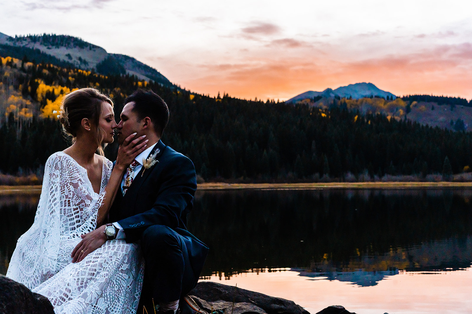 Adventurous Crested Butte Elopement in the mountains during sunset