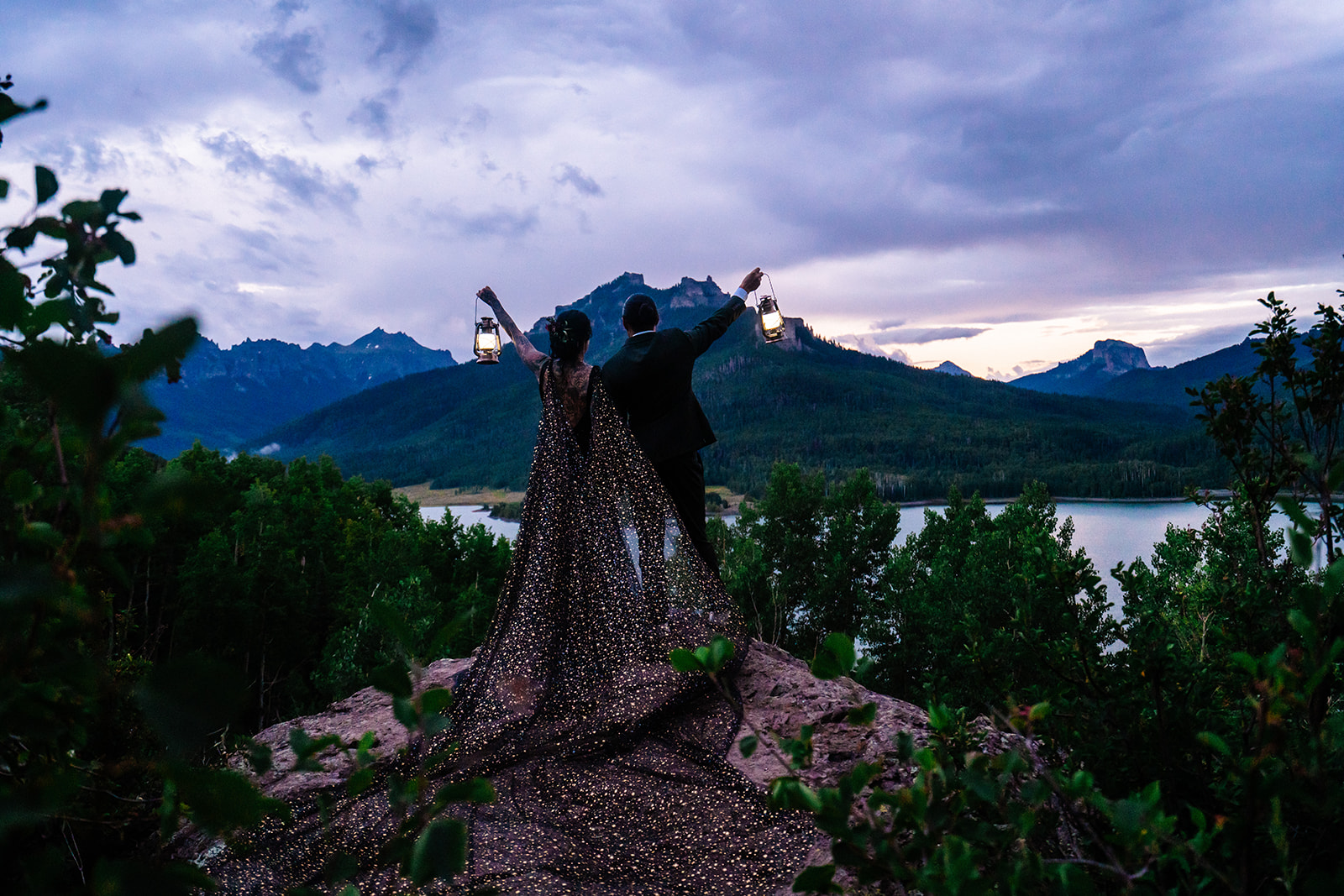 Celestial Themed elopement during a Full Moon