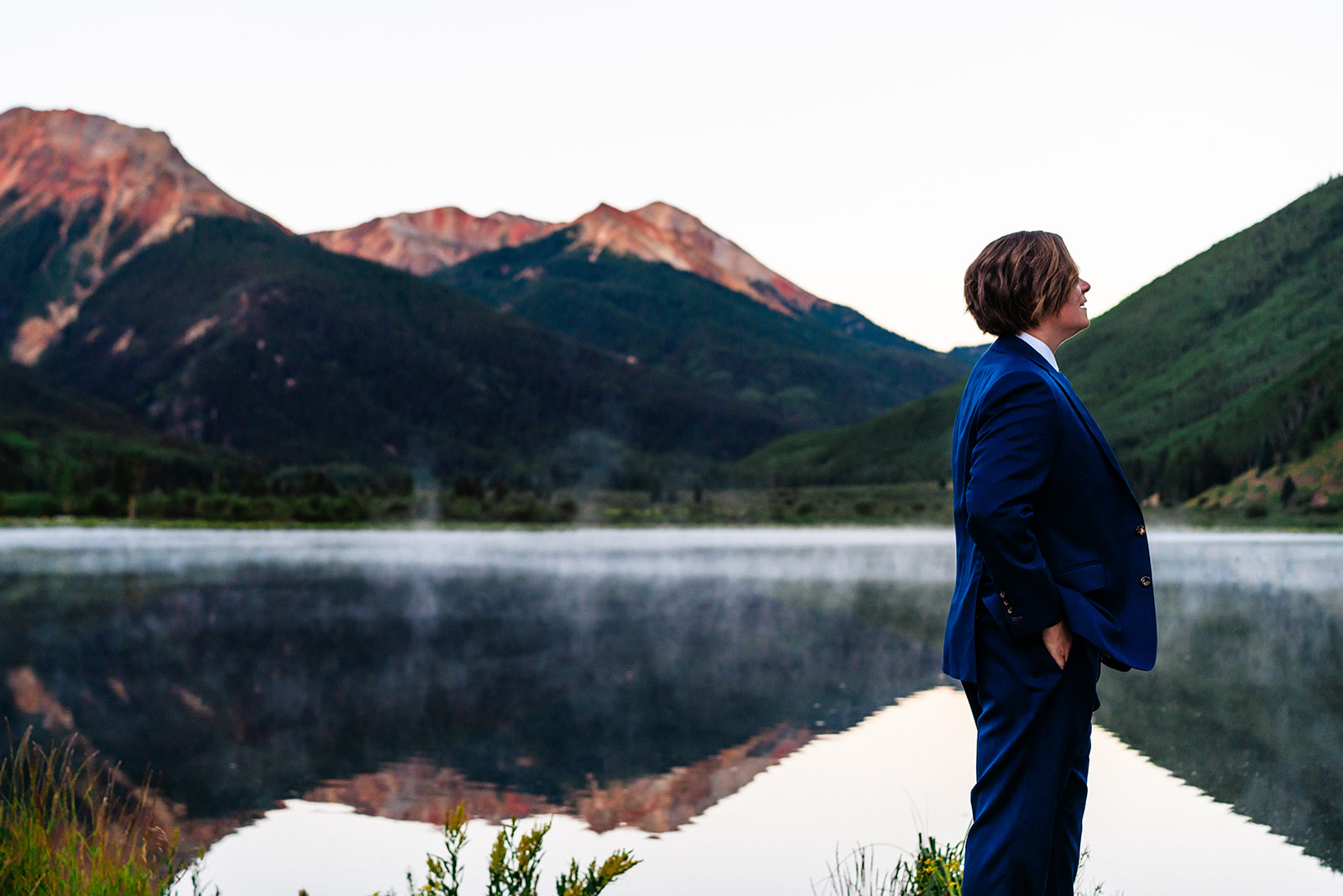 Off-road elopement first look photos