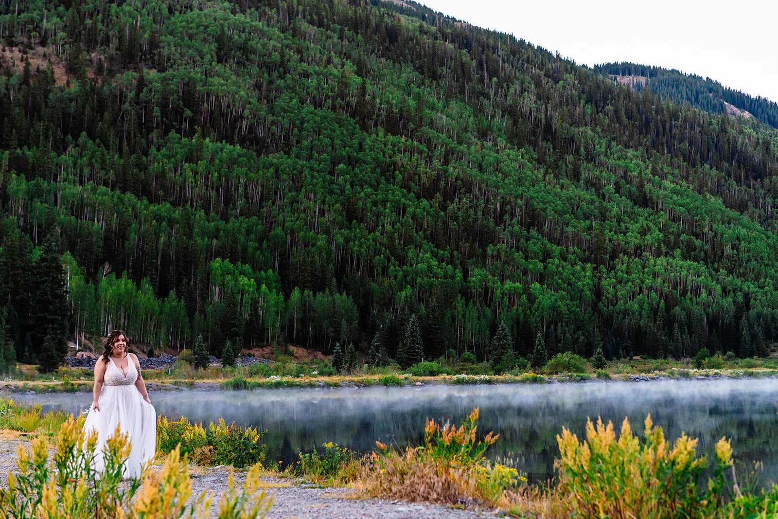 Off-road elopement first look photos