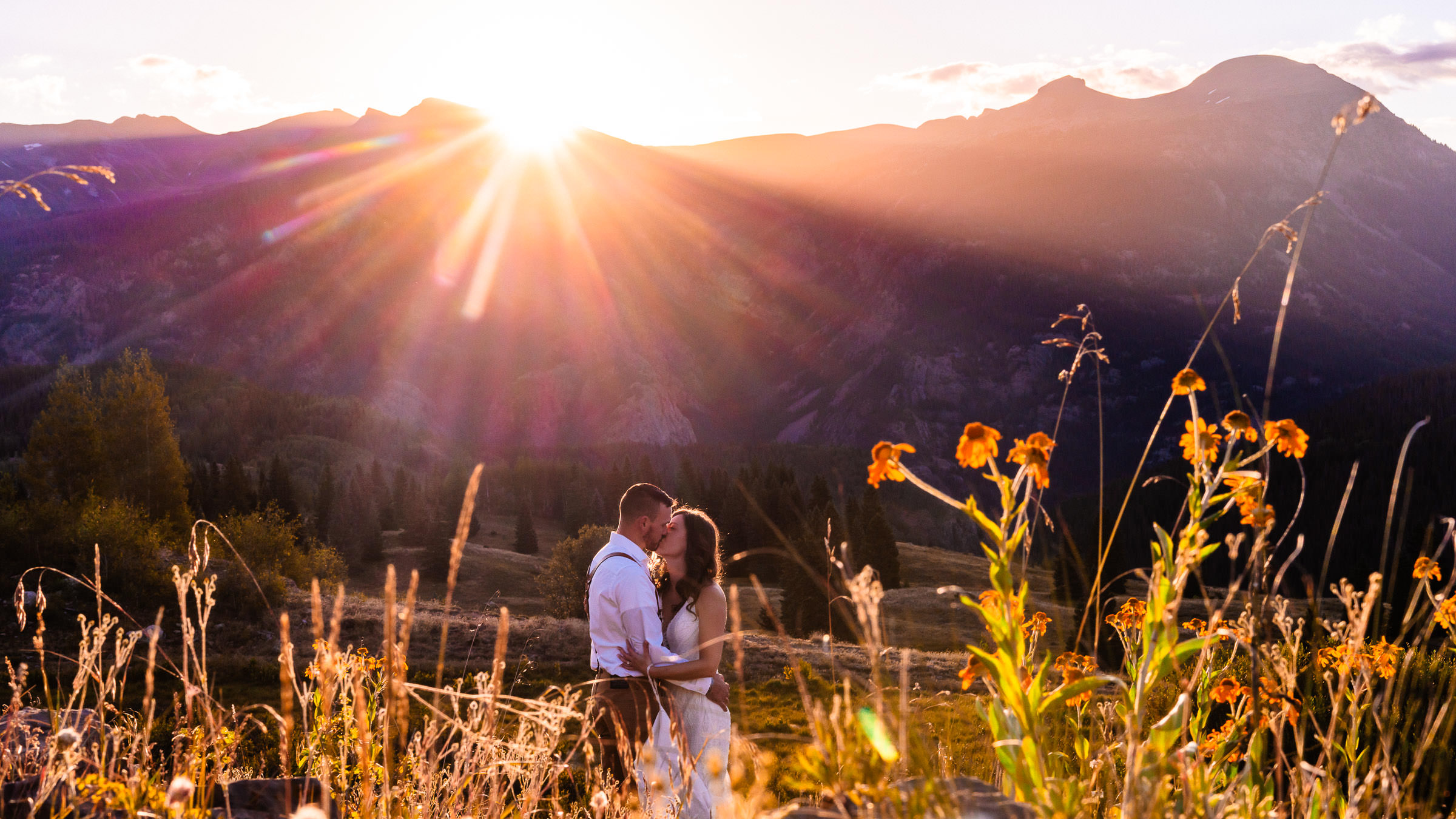 Bride and Groom get married for their San Juan Mountains Elopement